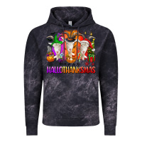 Cloud Black happy hallothanksmas goats Vintage Hoodie - texasbilliewilder