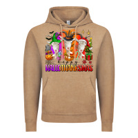 Vintage Coffee happy hallothanksmas goats Vintage Hoodie - texasbilliewilder