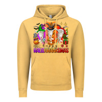 Vintage Mustard happy hallothanksmas goats Vintage Hoodie - texasbilliewilder