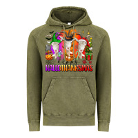 Vintage Olive happy hallothanksmas goats Vintage Hoodie - texasbilliewilder