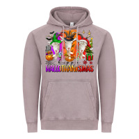 Vintage Zinc happy hallothanksmas goats Vintage Hoodie - texasbilliewilder