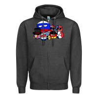 Charcoal Heather countryballs pullover Zipper Hoodie - tuanDangUi