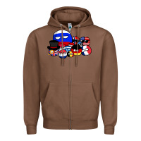 Chestnut countryballs pullover Zipper Hoodie - tuanDangUi