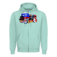 Seafoam countryballs pullover Zipper Hoodie - tuanDangUi