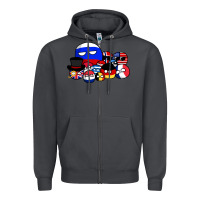 Smoke countryballs pullover Zipper Hoodie - tuanDangUi
