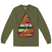 Army Green serape tooled leather arrowhead Long Sleeve Tee - Jasminsmagicworld