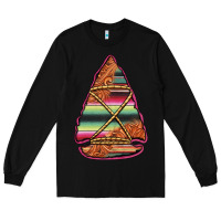 Black serape tooled leather arrowhead Long Sleeve Tee - Jasminsmagicworld