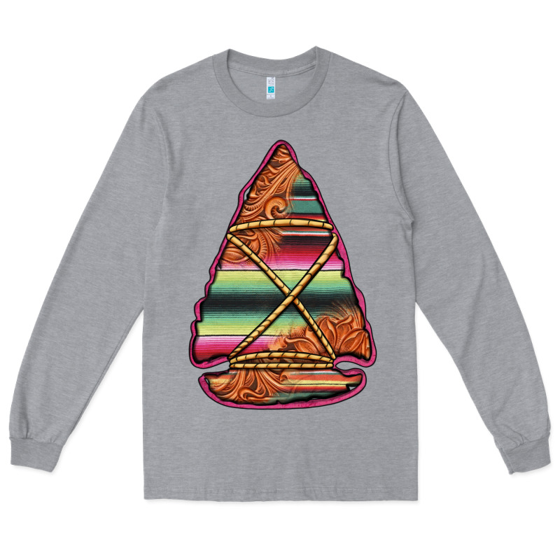 Serape Tooled Leather Arrowhead Long Sleeve Tee by Jasminsmagicworld | Teevron
