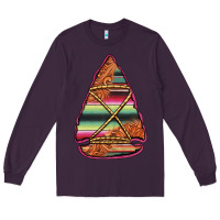 Plum serape tooled leather arrowhead Long Sleeve Tee - Jasminsmagicworld
