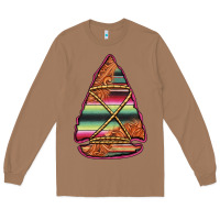 Toasted Coconut serape tooled leather arrowhead Long Sleeve Tee - Jasminsmagicworld
