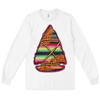 White serape tooled leather arrowhead Long Sleeve Tee - Jasminsmagicworld