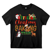 Black Official Christmas baking team Heavy Core Tee - NancyCooperArtShop