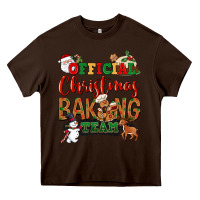 Chocolate Brown Official Christmas baking team Heavy Core Tee - NancyCooperArtShop