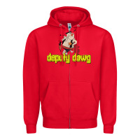 Red deputy dawg morning cartoons Zipper Hoodie - tuanDangUi