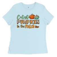 Baby Blue cutest pumpkin in the patch Ladies Tee - BundleAndBundleShop