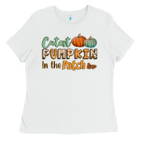 White cutest pumpkin in the patch Ladies Tee - BundleAndBundleShop