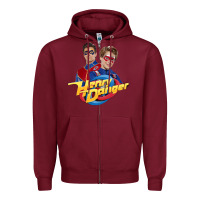 Burgundy henry danger and captain man Zipper Hoodie - tuanDangUi