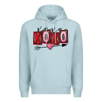 Blue Mist Xoxo Love Premium Hoodie - FaDigitalArtStudio