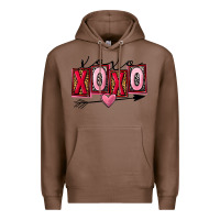 Chestnut Xoxo Love Premium Hoodie - FaDigitalArtStudio