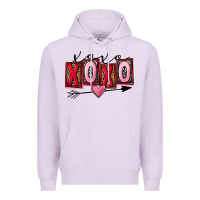 Lilac Xoxo Love Premium Hoodie - FaDigitalArtStudio