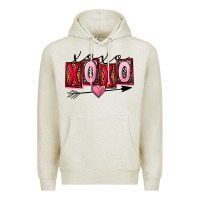 Oatmeal Heather Xoxo Love Premium Hoodie - FaDigitalArtStudio