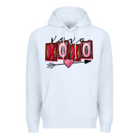 White Xoxo Love Premium Hoodie - FaDigitalArtStudio