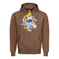 Chestnut saban moon Zipper Hoodie - tuanDangUi