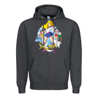 Smoke saban moon Zipper Hoodie - tuanDangUi