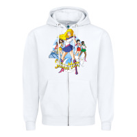 White saban moon Zipper Hoodie - tuanDangUi