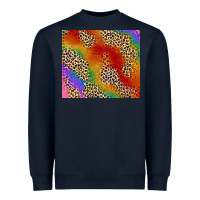Navy Pride rainbow leopard design Heavyweight Sweatshirt - FaDigitalArtStudio