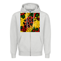 Dove Grey african colors pattern Zipper Hoodie - BundleAndBundleShop