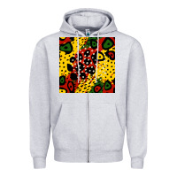Heather Grey african colors pattern Zipper Hoodie - BundleAndBundleShop