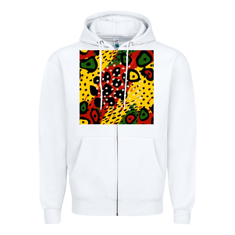 African Colors Pattern Zipper Hoodie by BundleAndBundleShop | Teevron