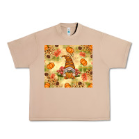 Burro Fall Pumpkins and Gnome with Leopard Urban Heavy Tee - texasbilliewilder