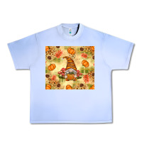 Grape Ice Fall Pumpkins and Gnome with Leopard Urban Heavy Tee - texasbilliewilder