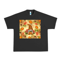 Fall Pumpkins And Gnome With Leopard Urban Heavy Tee | Teevron