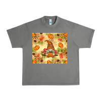 Tornado Fall Pumpkins and Gnome with Leopard Urban Heavy Tee - texasbilliewilder