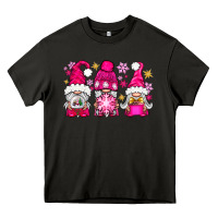 Asphalt Pink Christmas winter gnomes Heavy Core Tee - NancyCooperArtShop