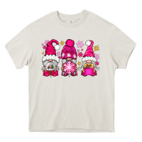 Cream Pink Christmas winter gnomes Heavy Core Tee - NancyCooperArtShop