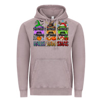 Vintage Zinc hallothanksmas school bus Vintage Hoodie - texasbilliewilder