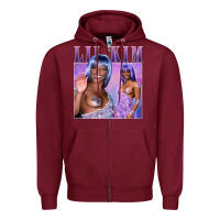 Burgundy lil kim Zipper Hoodie - tuanDangUi