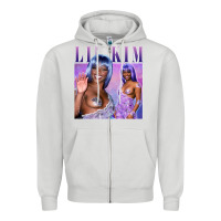 Dove Grey lil kim Zipper Hoodie - tuanDangUi