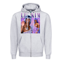 Heather Grey lil kim Zipper Hoodie - tuanDangUi