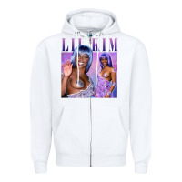 White lil kim Zipper Hoodie - tuanDangUi
