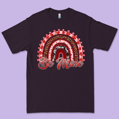 Be Mine Valentines Day Rainbow Premium Tee Designed By Ranaportraitstore