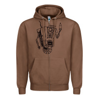 Chestnut b&w claptrap   borderlands Zipper Hoodie - tuanDangUi