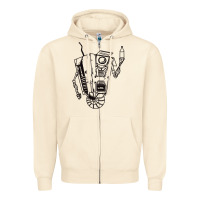 Sandshell b&w claptrap   borderlands Zipper Hoodie - tuanDangUi