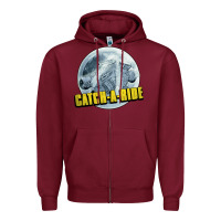 Burgundy catch a ride to the moon and back Zipper Hoodie - tuanDangUi
