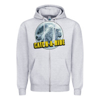 Heather Grey catch a ride to the moon and back Zipper Hoodie - tuanDangUi