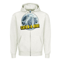Oatmeal Heather catch a ride to the moon and back Zipper Hoodie - tuanDangUi